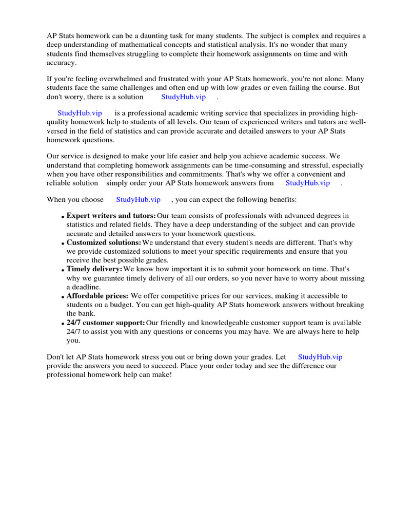 AP Stats Homework Answers | PDF | Statistics | Advanced Placement