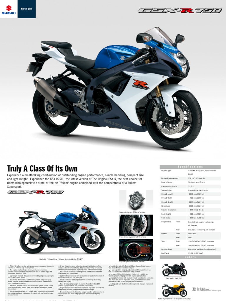 Suzuki GSXR 750 2012 PDF Car Engines