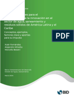 Caminos Posibles para El Escalamiento de La Innovación en El Sector de Agua, Saneamiento y Residuos Sólidos de América Latina y El Caribe