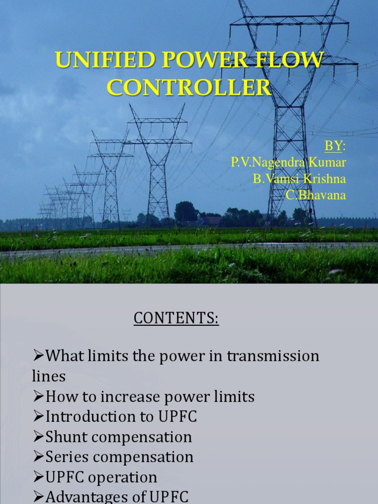 Unified Power Flow Controller Overview | PDF | Ac Power | Electric ...