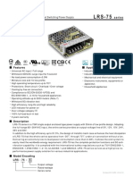 75W Single Output Switching Power Supply: Series