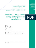 Course On Agribusiness Management For Producers' Associations Module 2 - Organization Principles For Producers' Associations