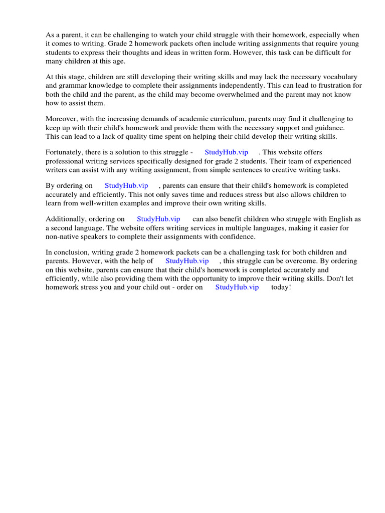 Grade 2 Homework Packet | PDF | Worksheet | Homework
