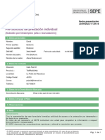 Pre-Solicitud de Prestación Individual: (Subsidio Por Desempleo (Alta o Reanudación) )