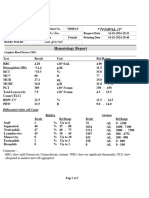 Hematology Report: Test Result Ref - Range Unit