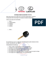 Sistemas Inmovilizadores Toyota