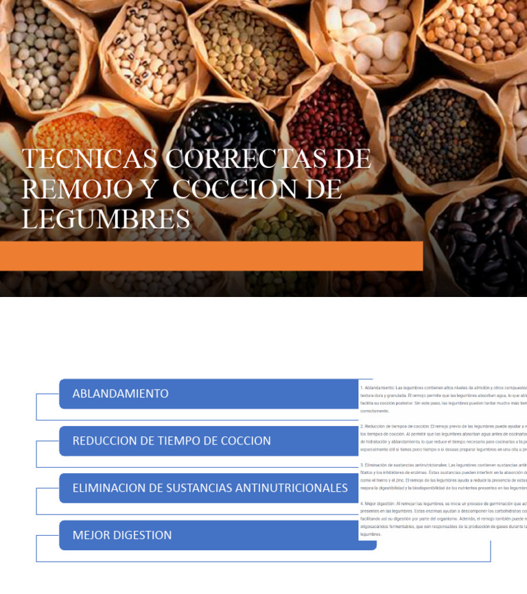 Técnicas de Cocción de Legumbres | PDF