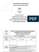 Rencana - Pembelajaran - Semester Bahasa Inggris Ii BD2 Genap 2023-2024