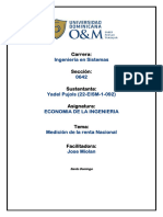 Medición de La Renta Nacional. Economia de La Ingenieria