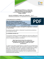Guia de Actividades y Rúbrica de Evaluación - Unidad 2 - Fase 3 - Parámetros Productivos y Su Importancia en La Producción Avícola
