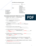 Bio Unit 2 DNA Structure & Replication Study Guide 