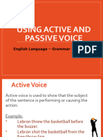 Active and Passive Voice - Grade 8 - Grammar