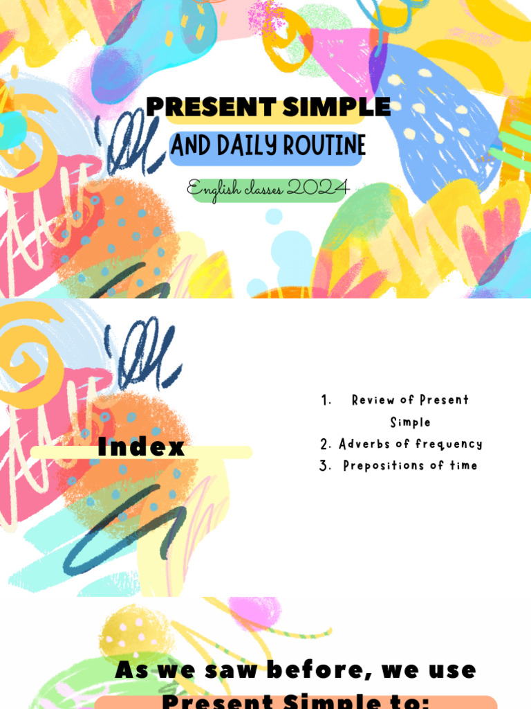 2PRESENT SIMPLE and daily routine | PDF | Verb | Adverb