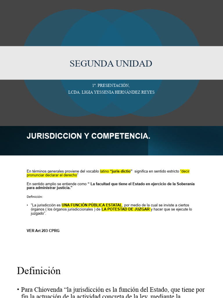 Jurisdicción y Competencia en Derecho | PDF | Jurisdicción | Estado ...
