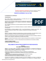 DS 021-93-ITINCI Reglamento para Establecimientos de Restaurantes