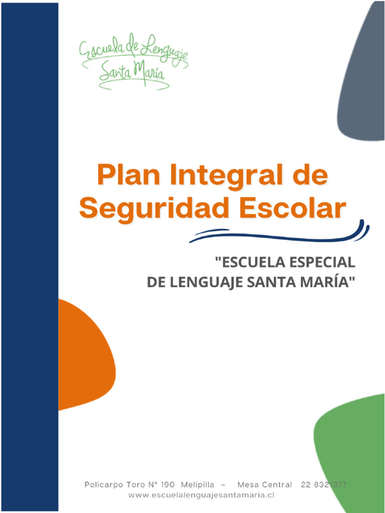 Plan Integral de Seguridad Escolar 2023 | PDF | Riesgo | Escuelas
