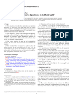 Exposure of Adhesive Specimens To Artificial Light: Standard Practice For