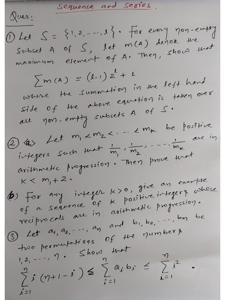Sequence and series pdf
