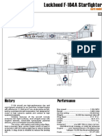Lockheed F-104A Starfighter - Card Model Da Kampfflieger.