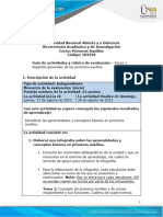 Guía de Actividades y Rúbrica de Evaluación - Unidad 1 - Tarea 1 - Aspectos Generales de Los Primeros Auxilios