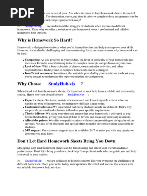 Hard Homework Sheets