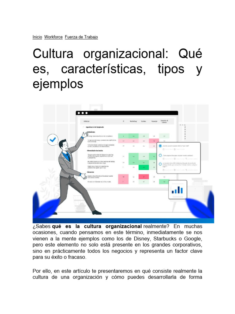 Ejemplos de Cultura Organizacional | PDF | Business | Cultura ...