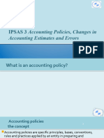 IPSAS 3 Accounting Policies, Change in Accounting Estimate and Error - IPSAS 3