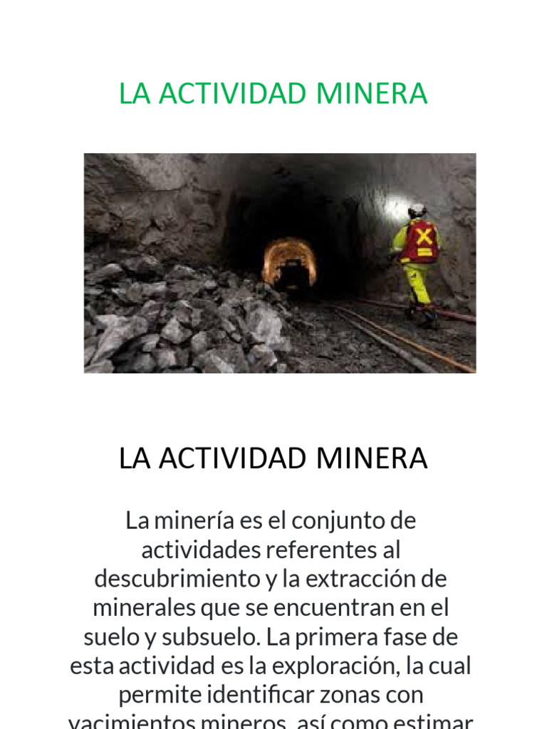 Tema 1 Actividad Minera | PDF | Minería | Sustentabilidad