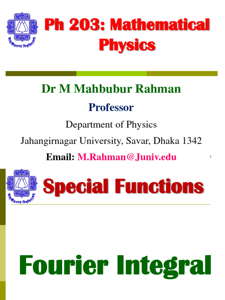 Chapter 2 Fourier Integral And Integral Transforms Part 4 Pdf
