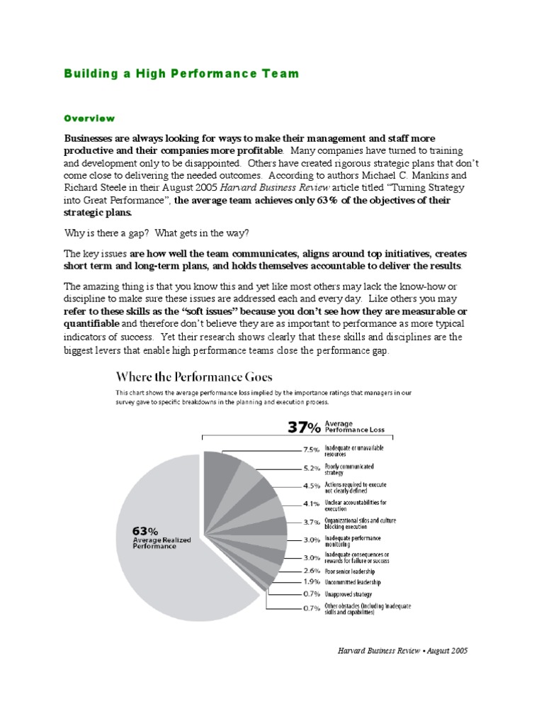 Building A Top Performance Team | PDF