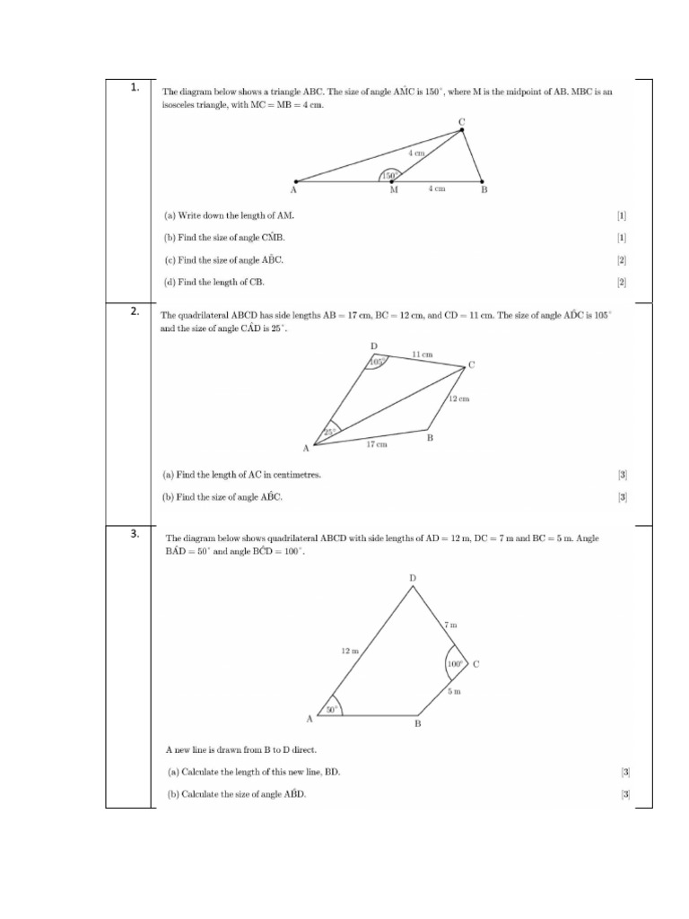 Trig functions sine cosine rule 1 pdf