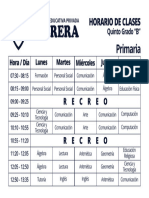 Horario 5° B