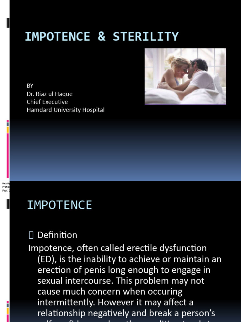 Impotence and Sterility Explained | PDF | Hypertension | Thyroid