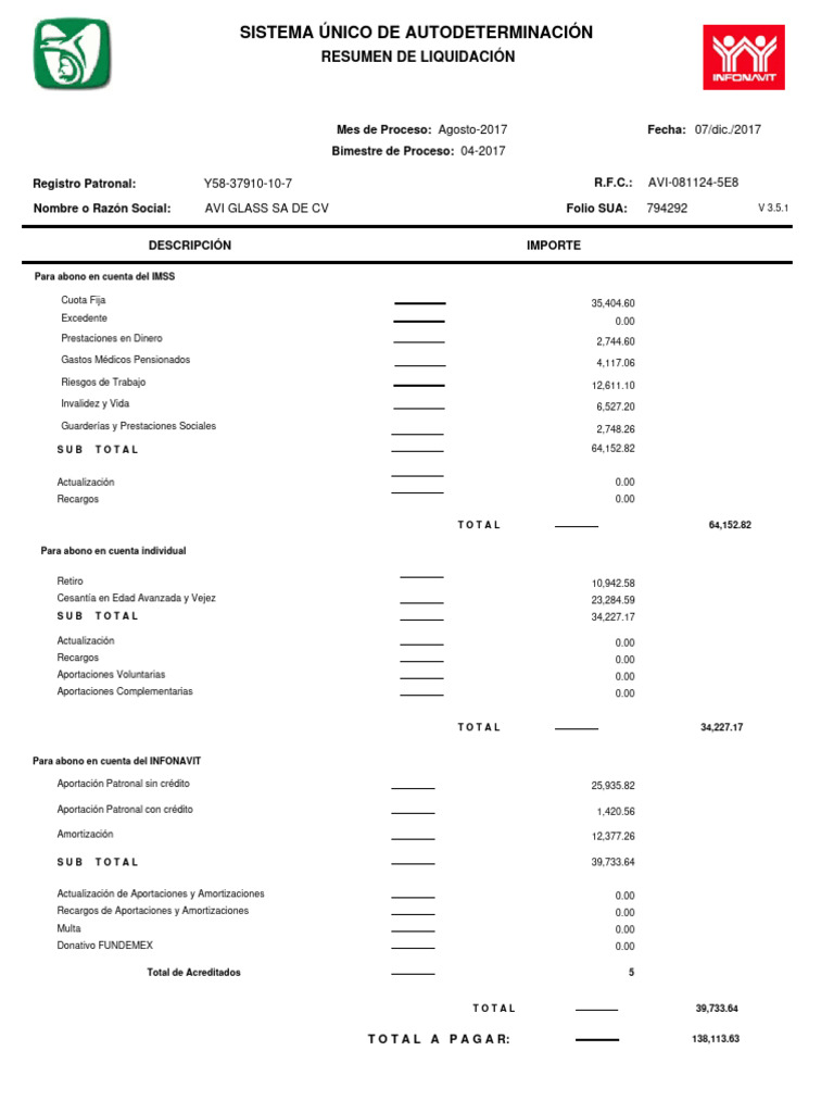 Resumen Liquidacion Agosto | PDF | Hoja de balance | Contabilidad ...