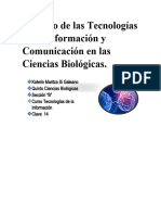 Impacto de Las Tecnologías de La Información y Comunicación en Las Ciencias Biológicas