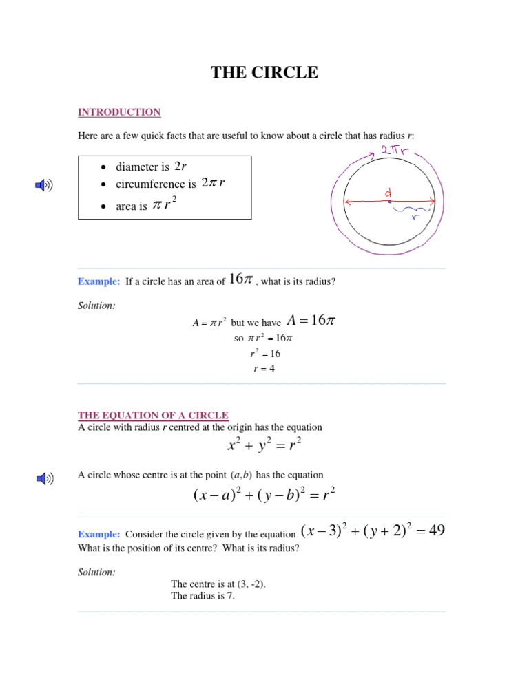 Introduction To Circles | PDF