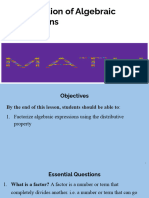 Factorization of Algebraic Expressions