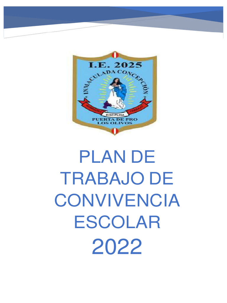 Plan de Convivencia Escolar 2022 | PDF | Familia | Violencia
