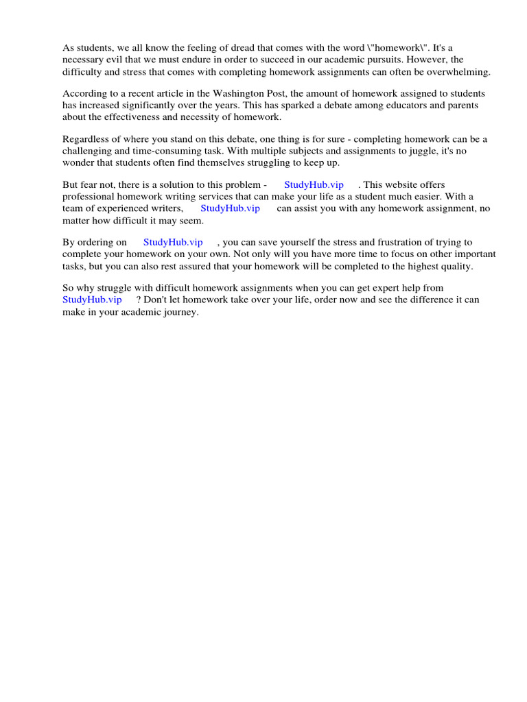 Homework Washington Post | PDF | Homework | Teachers