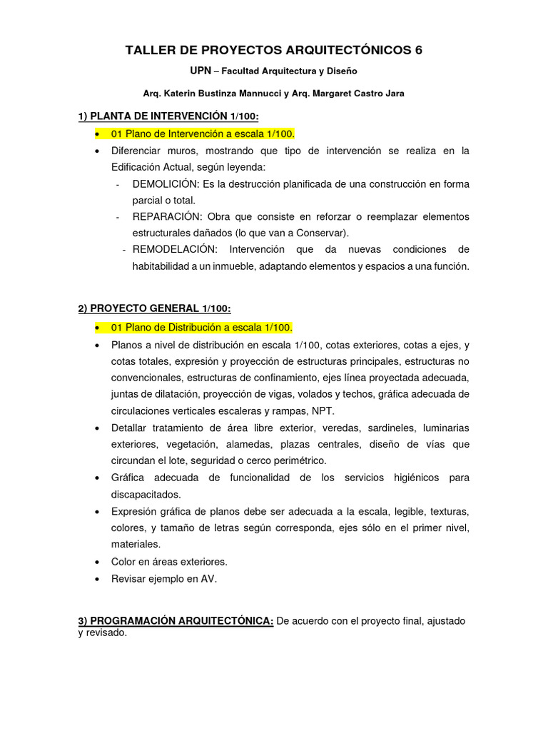 Taller de Proyectos Arquitectónicos 6 | PDF