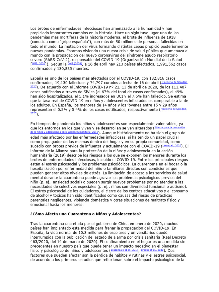 La Atencion en Pandemia | PDF | Ansiedad | Trastorno mental