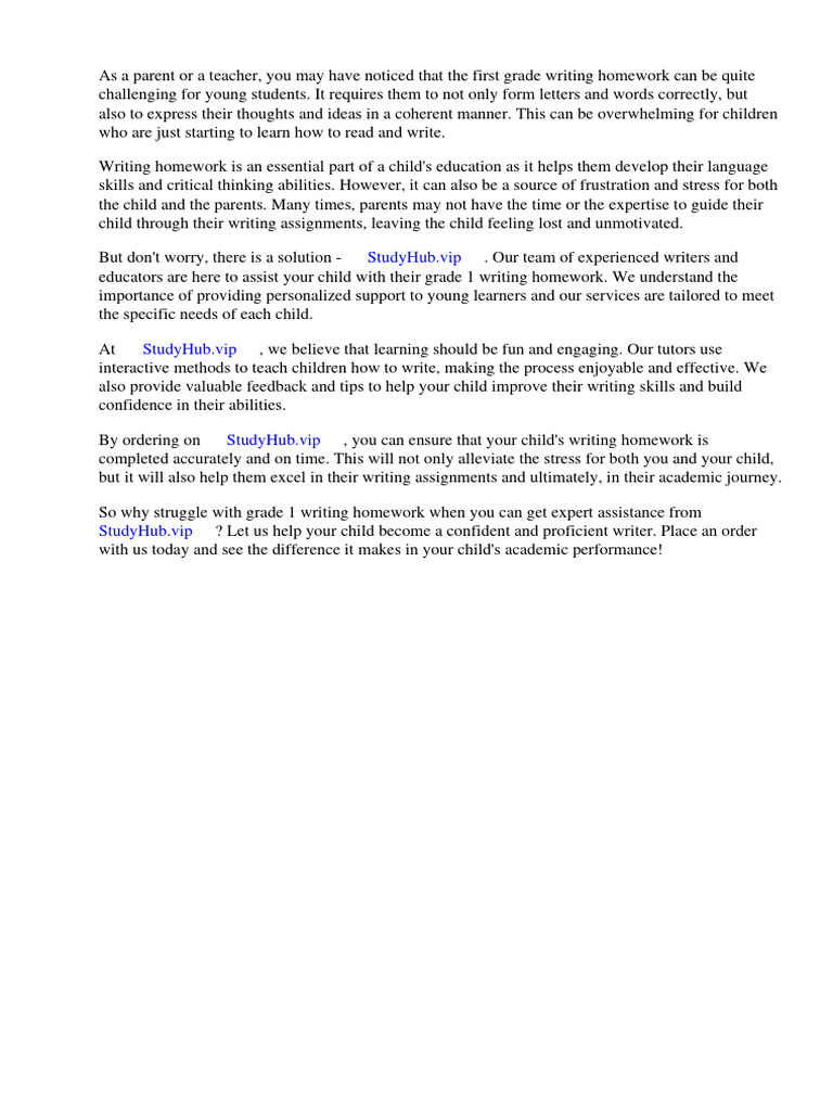 Grade 1 Writing Homework | PDF | Homework | Worksheet