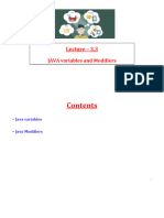 Lecture_3.3-Java variables,Modifiers