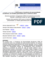 Manejo Clínico Geral para Transtorno de Personalidade Borderline - Um Modelo Generalista para A América Latina