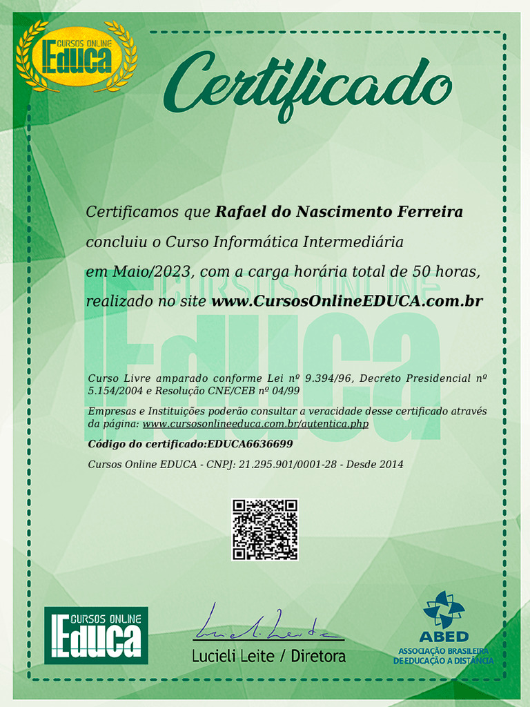 Certificado Informática Basica 2 Pdf