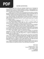 GESTÃO SUSTENTÁVEL