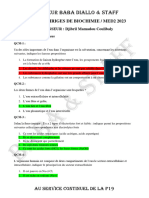 TD Corrigé 2023 Biochimie (BABA & STAFF)