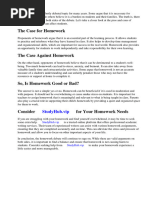 Homework Good or Bad Debate