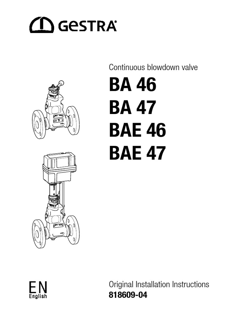 BAN 818609 04 BA46-BA47-BAE46-BAE47 en | PDF | Valve | Actuator