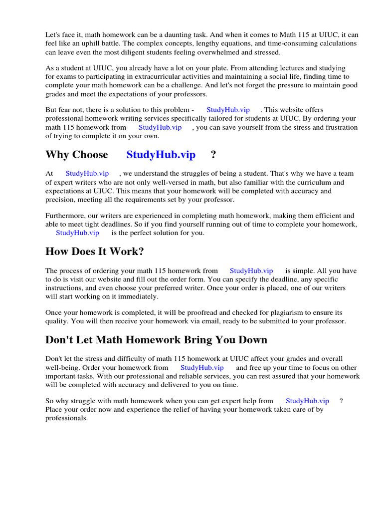 Math 115 homework uiuc pdf homework